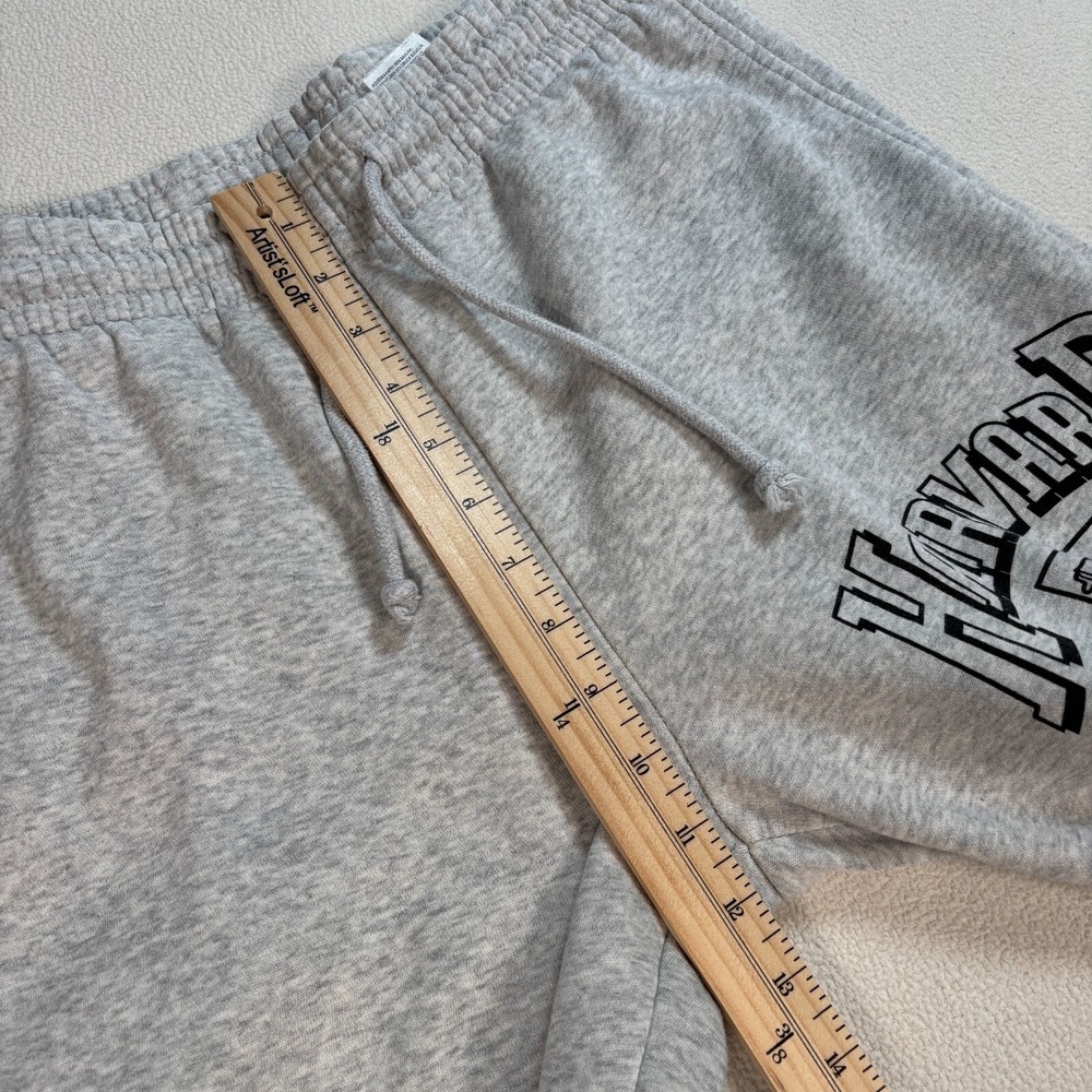 H&M Divided Harvard Sweatpants Men S Heather White Veritas Drawstring University - Picture 10 of 14